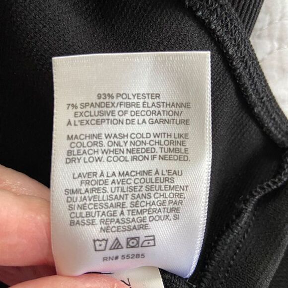 Express Black Embroidered Lace-Up Bodysuit Top Women's L - Picture 5 of 8